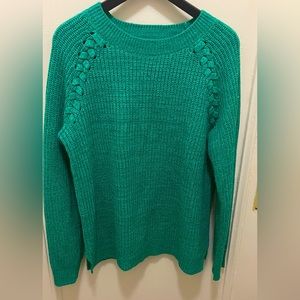Soft You (perfectly Soft) Green pullover long sleeve sweater, size XL